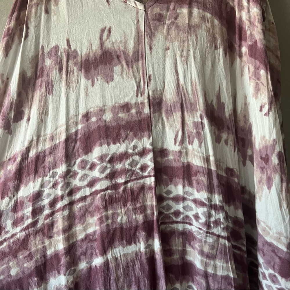 Lulus Yours Tule Mauve Tie-Dye Maxi Dress Size S/M - Picture 3 of 6
